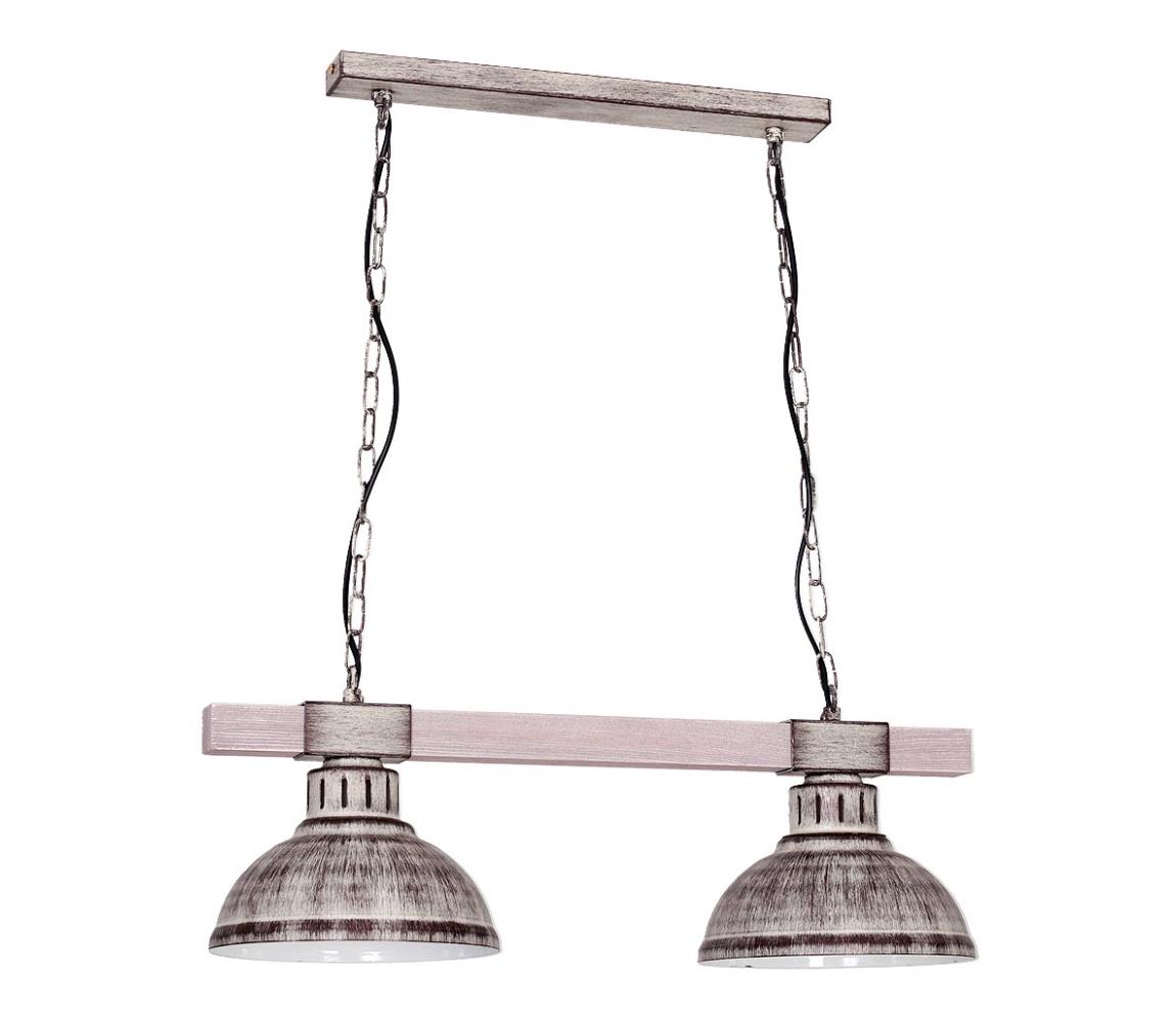 Lampa wisząca HAKON 2xE27/60W/230V szara