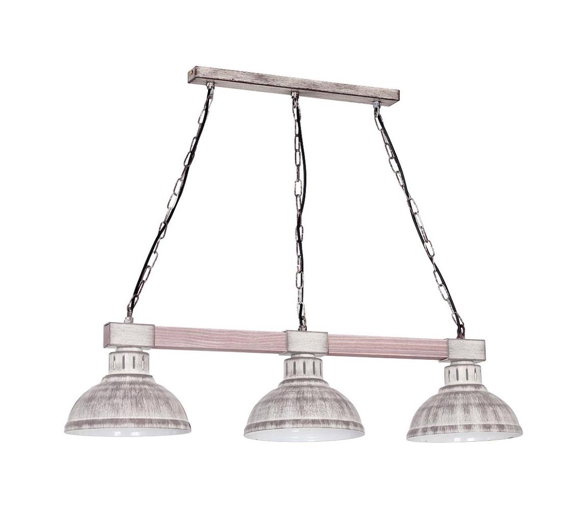 Lampa wisząca HAKON 3xE27/60W/230V szara