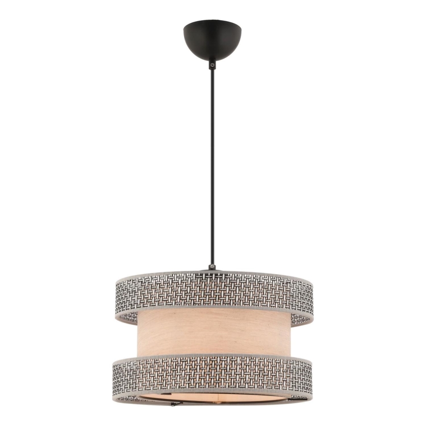 Lampa wisząca HALO 1xE27/60W/230V beżowa/szara