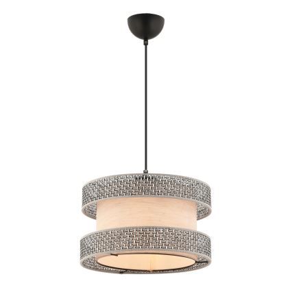 Lampa wisząca HALO 1xE27/60W/230V beżowa/szara