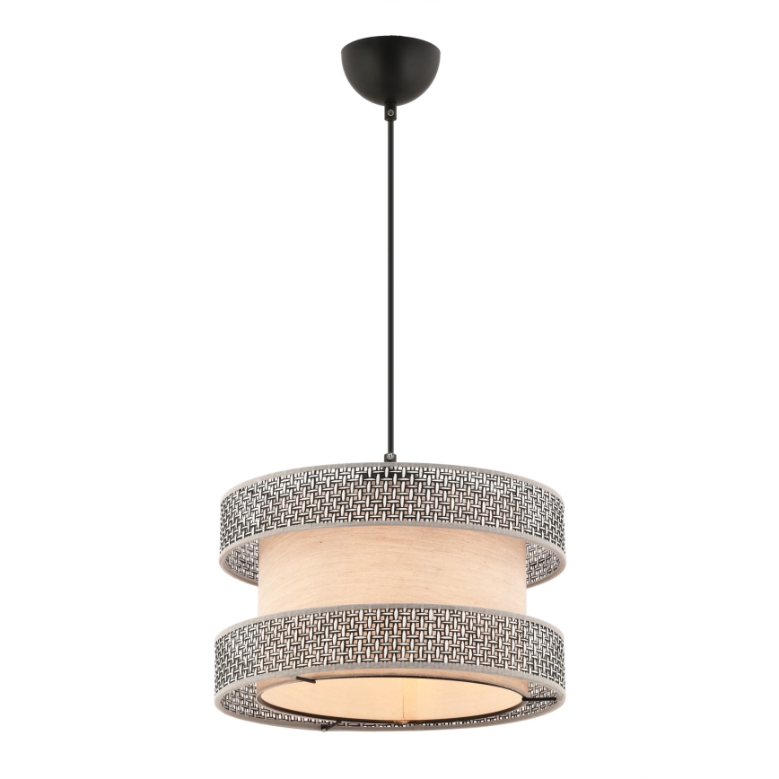 Lampa wisząca HALO 1xE27/60W/230V beżowa/szara