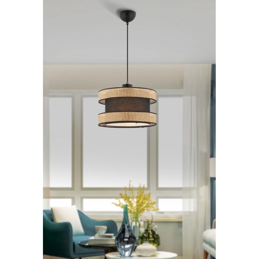 Lampa wisząca HALO 1xE27/60W/230V brązowa/beżowa