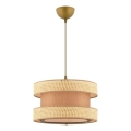 Lampa wisząca HALO 1xE27/60W/230V brązowa/beżowa