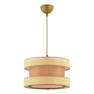 Lampa wisząca HALO 1xE27/60W/230V brązowa/beżowa