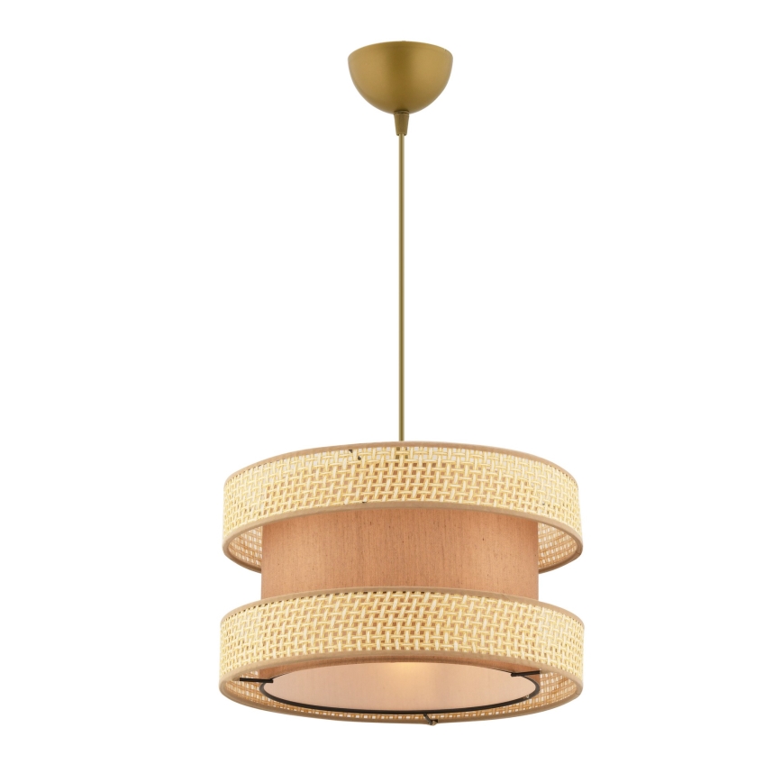 Lampa wisząca HALO 1xE27/60W/230V brązowa/beżowa