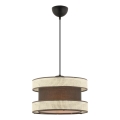 Lampa wisząca HALO 1xE27/60W/230V brązowa/kremowa
