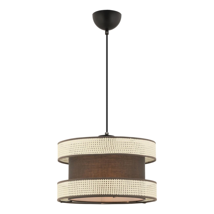 Lampa wisząca HALO 1xE27/60W/230V brązowa/kremowa