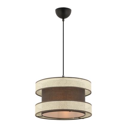 Lampa wisząca HALO 1xE27/60W/230V brązowa/kremowa