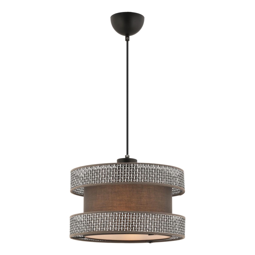 Lampa wisząca HALO 1xE27/60W/230V brązowa/szara