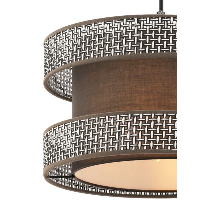 Lampa wisząca HALO 1xE27/60W/230V brązowa/szara