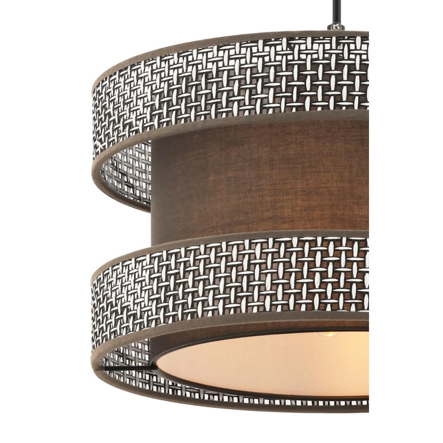 Lampa wisząca HALO 1xE27/60W/230V brązowa/szara
