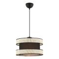 Lampa wisząca HALO 1xE27/60W/230V czarna/kremowa