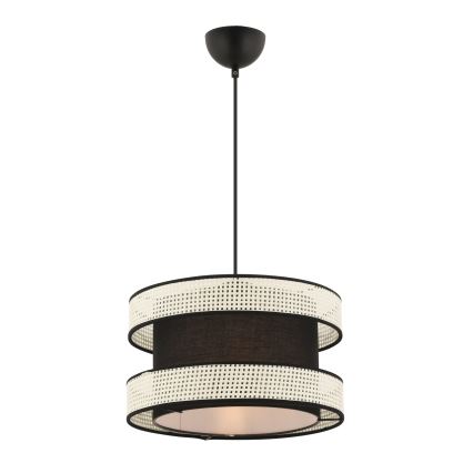 Lampa wisząca HALO 1xE27/60W/230V czarna/kremowa