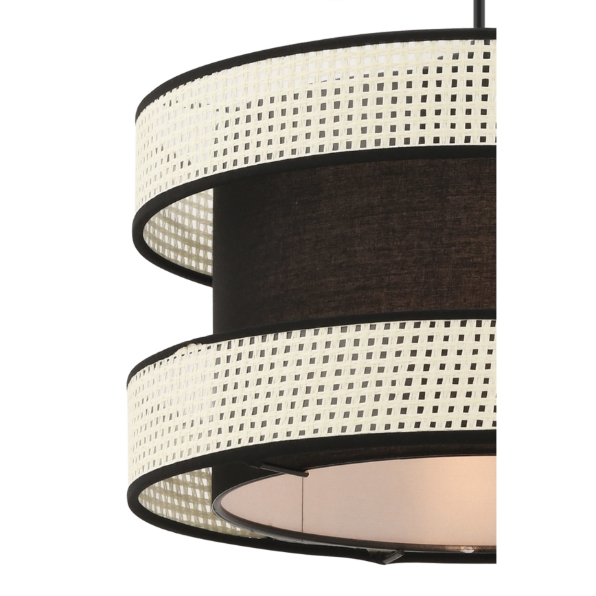 Lampa wisząca HALO 1xE27/60W/230V czarna/kremowa