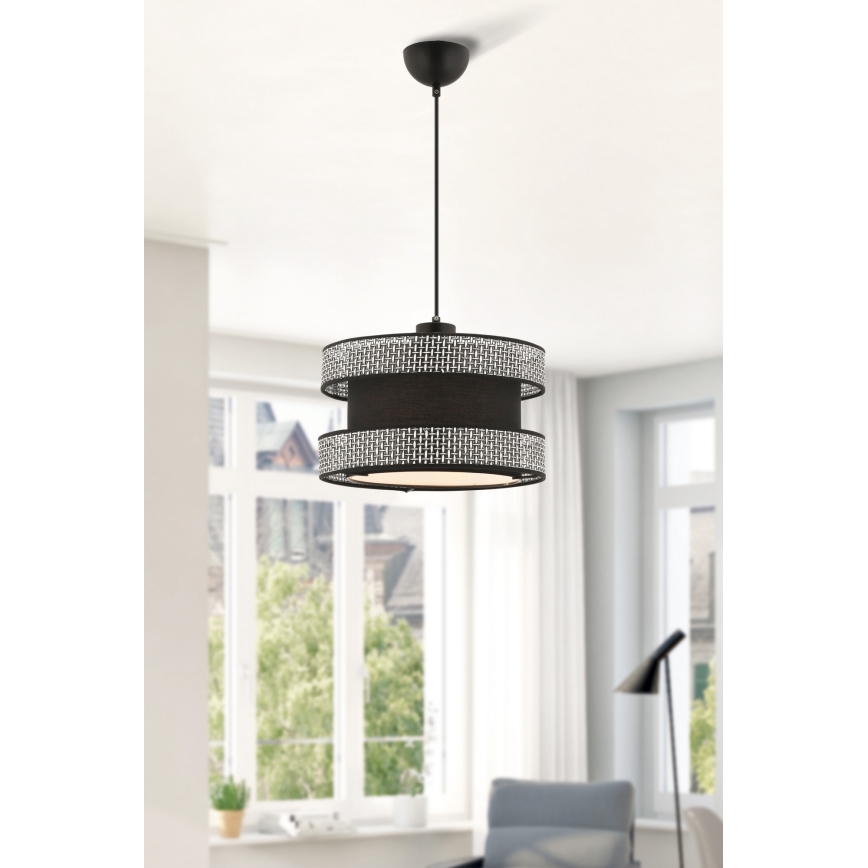 Lampa wisząca HALO 1xE27/60W/230V czarna/szara