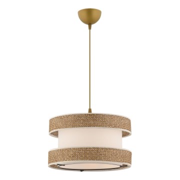 Lampa wisząca HALO 1xE27/60W/230V kremowa/beżowa