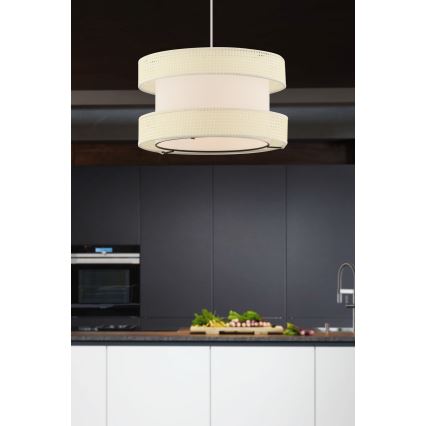 Lampa wisząca HALO 1xE27/60W/230V kremowa