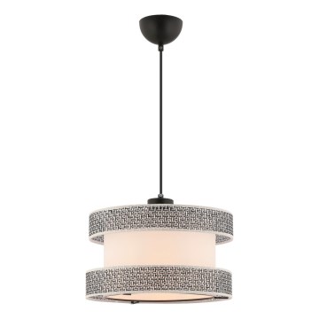 Lampa wisząca HALO 1xE27/60W/230V kremowa/szara