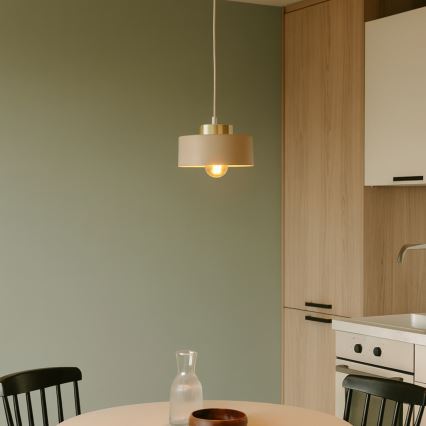 Lampa wisząca IGNIA na lince 1xE27/60W/230V taupe