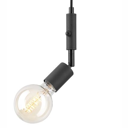 Lampa wisząca na linkę INA 1xE27/42W/230V czarna