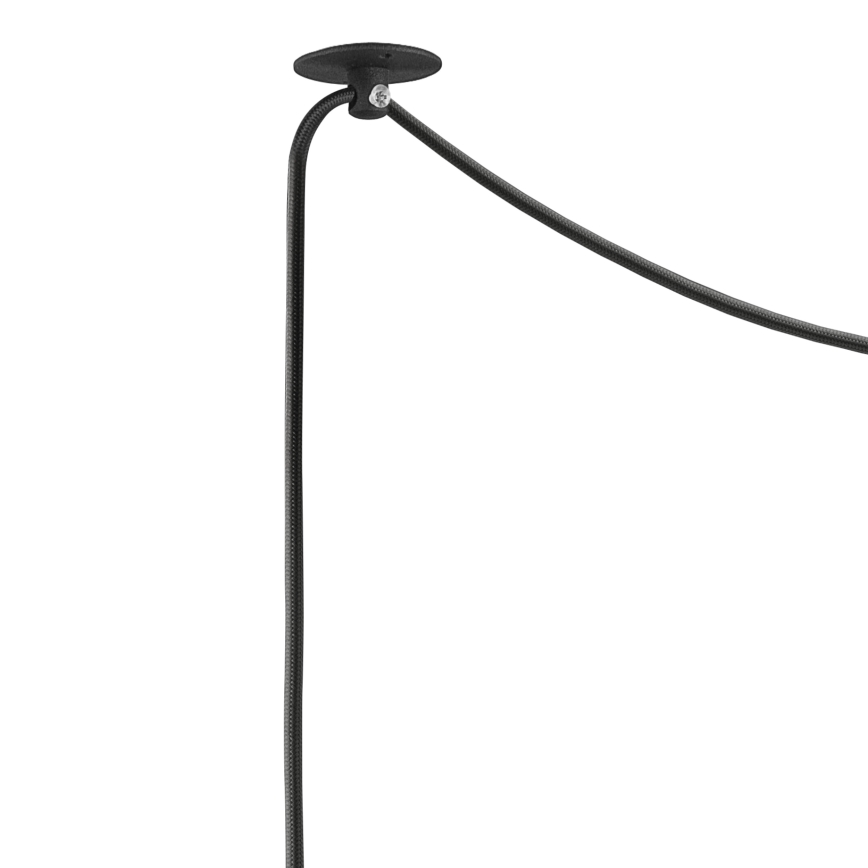 Lampa wisząca na linkę INA 1xE27/42W/230V czarna