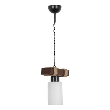 Lampa wisząca JASMIN 1xE27/40W/230V brązowa/biała