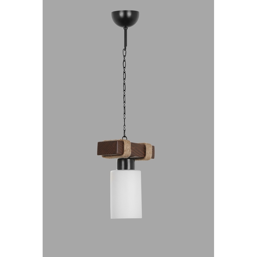 Lampa wisząca JASMIN 1xE27/40W/230V brązowa/biała