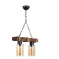 Lampa wisząca JASMIN 2xE27/40W/230V brązowa/beżowa