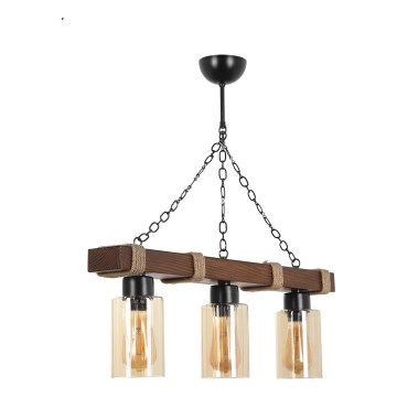 Lampa wisząca JASMIN 3xE27/40W/230V brązowa/beżowa
