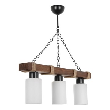 Lampa wisząca JASMIN 3xE27/40W/230V brązowy/biały