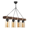 Lampa wisząca JASMIN 4xE27/40W/230V brązowa/beżowa