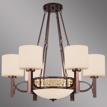 Lampa wisząca Korento KP - 6xE14/60W/230V + 1xE27/60W/230V