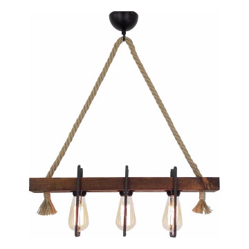 Lampa wisząca KUTUK 3xE27/40W/230V sosna