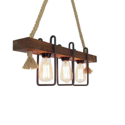 Lampa wisząca KUTUK 3xE27/40W/230V sosna