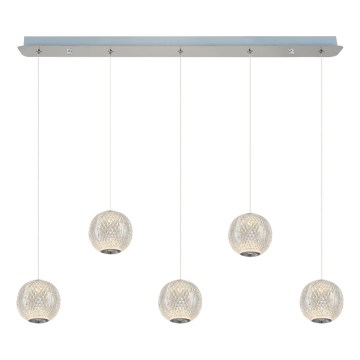 Lampa wisząca LED CREMONA 5xLED/5W/230V 3000K matowe chrome