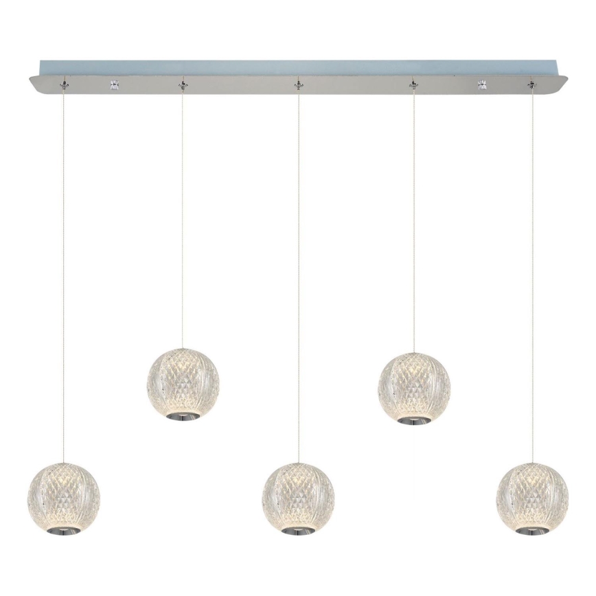 Lampa wisząca LED CREMONA 5xLED/5W/230V 3000K matowe chrome