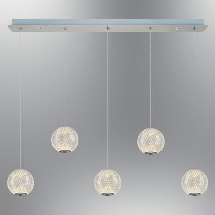 Lampa wisząca LED CREMONA 5xLED/5W/230V 3000K matowe chrome