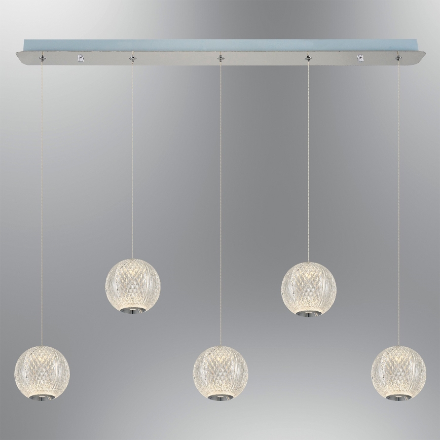 Lampa wisząca LED CREMONA 5xLED/5W/230V 3000K matowe chrome