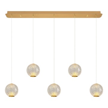 Lampa wisząca LED CREMONA 5xLED/5W/230V 3000K złota