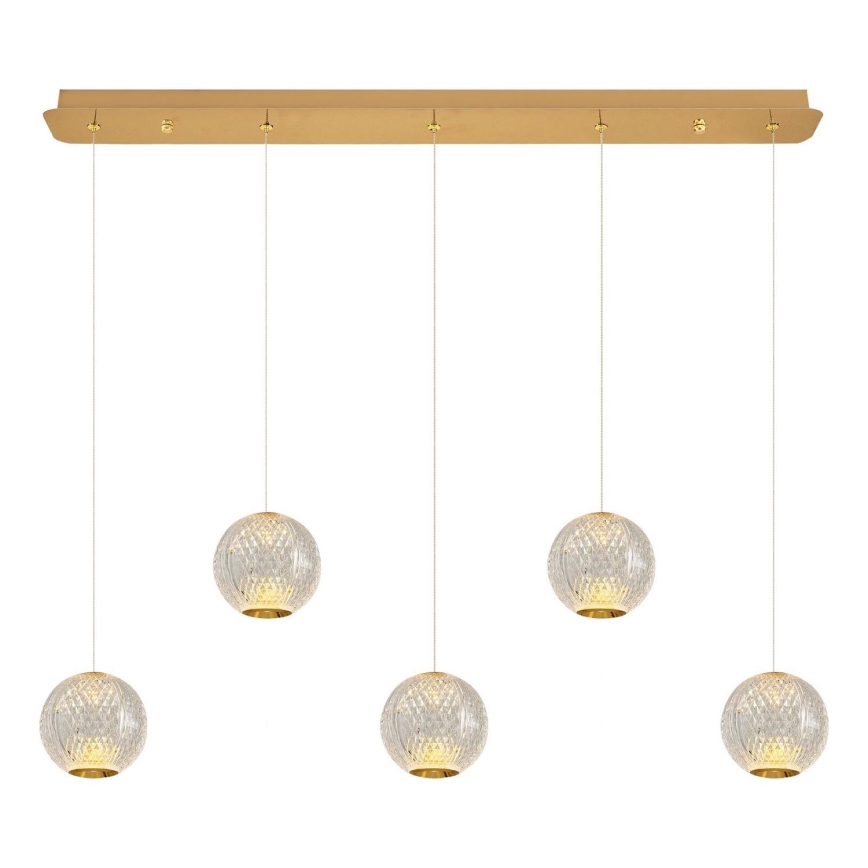 Lampa wisząca LED CREMONA 5xLED/5W/230V 3000K złota