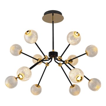 Lampa wisząca LED GELA 12xLED/5W/230V 3000K czarna/złota