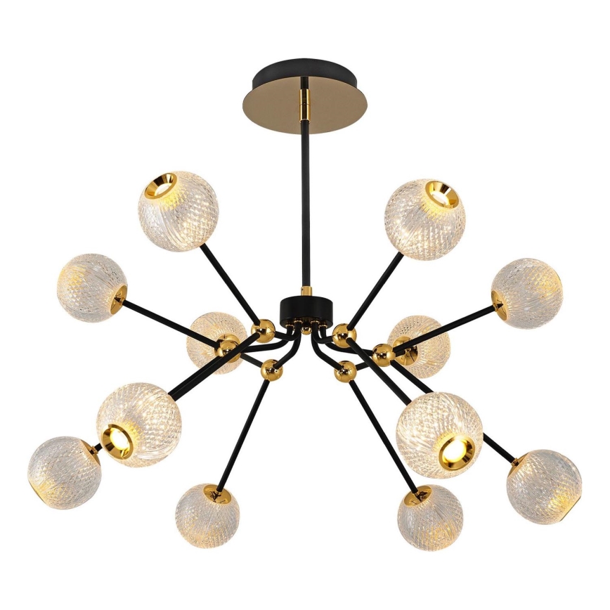 Lampa wisząca LED GELA 12xLED/5W/230V 3000K czarna/złota