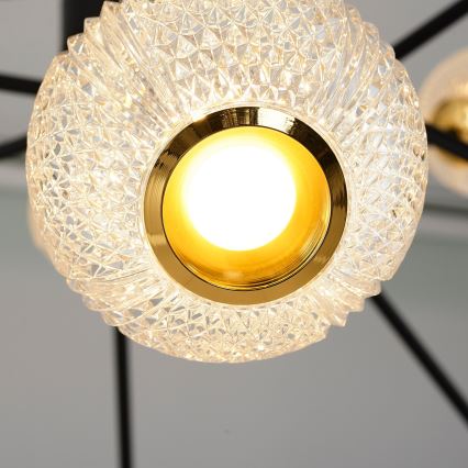 Lampa wisząca LED GELA 12xLED/5W/230V 3000K czarna/złota