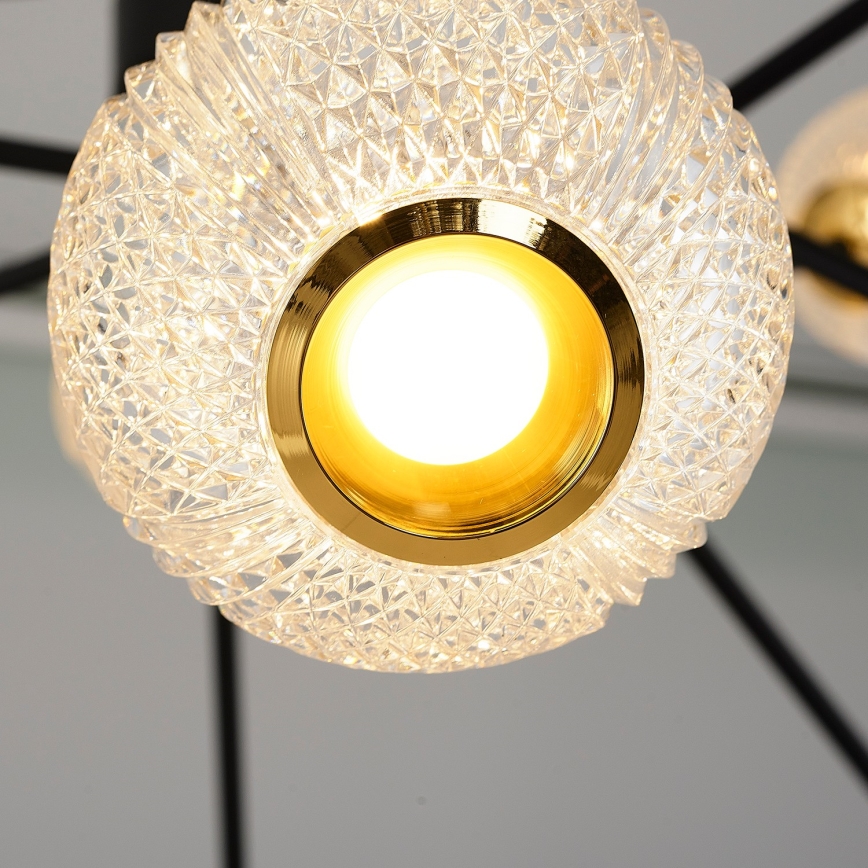 Lampa wisząca LED GELA 12xLED/5W/230V 3000K czarna/złota