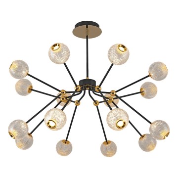 Lampa wisząca LED GELA 16xLED/5W/230V 3000K czarna/złota