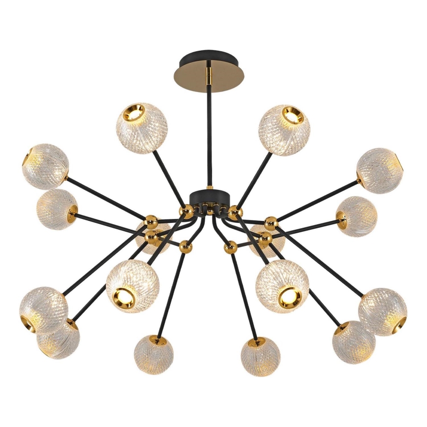 Lampa wisząca LED GELA 16xLED/5W/230V 3000K czarna/złota
