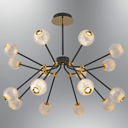 Lampa wisząca LED GELA 16xLED/5W/230V 3000K czarna/złota