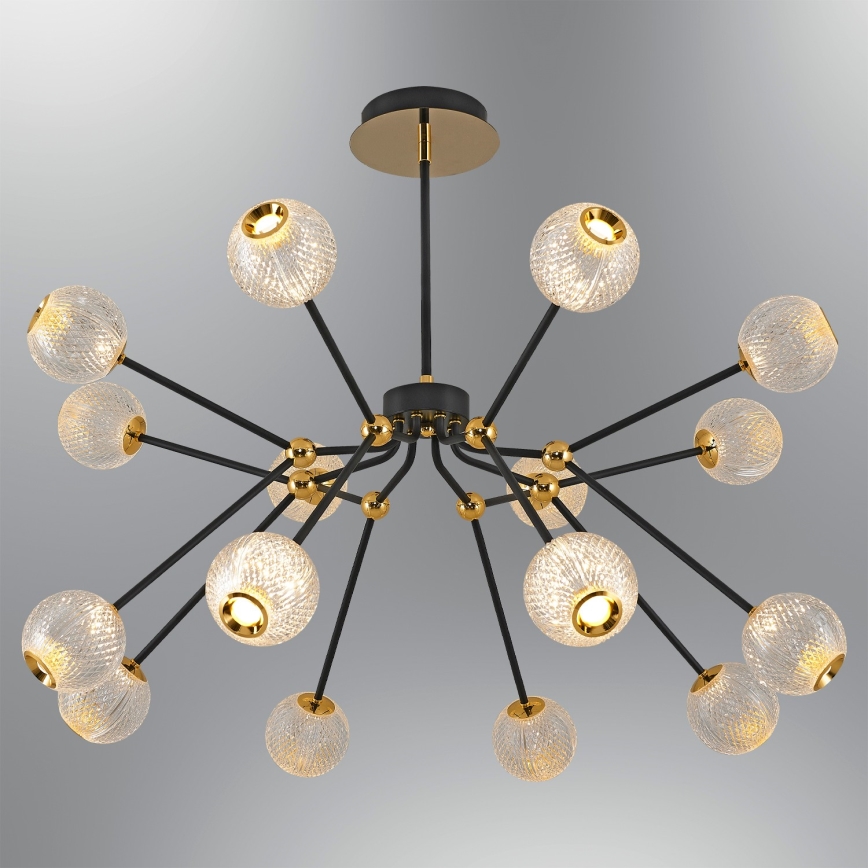 Lampa wisząca LED GELA 16xLED/5W/230V 3000K czarna/złota