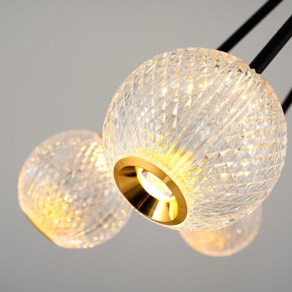 Lampa wisząca LED GELA 16xLED/5W/230V 3000K czarna/złota