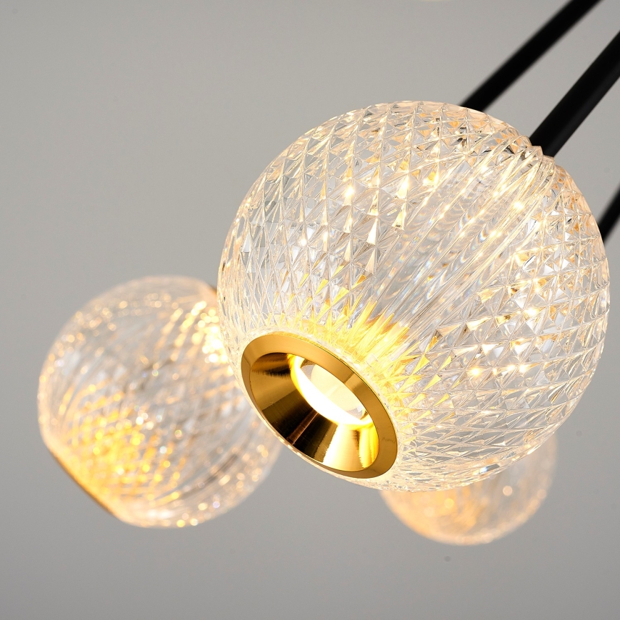 Lampa wisząca LED GELA 16xLED/5W/230V 3000K czarna/złota